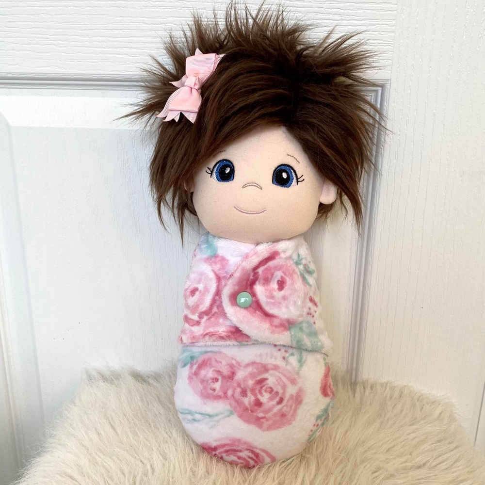 Swaddle Style Doll Handmade Plush Embroidery